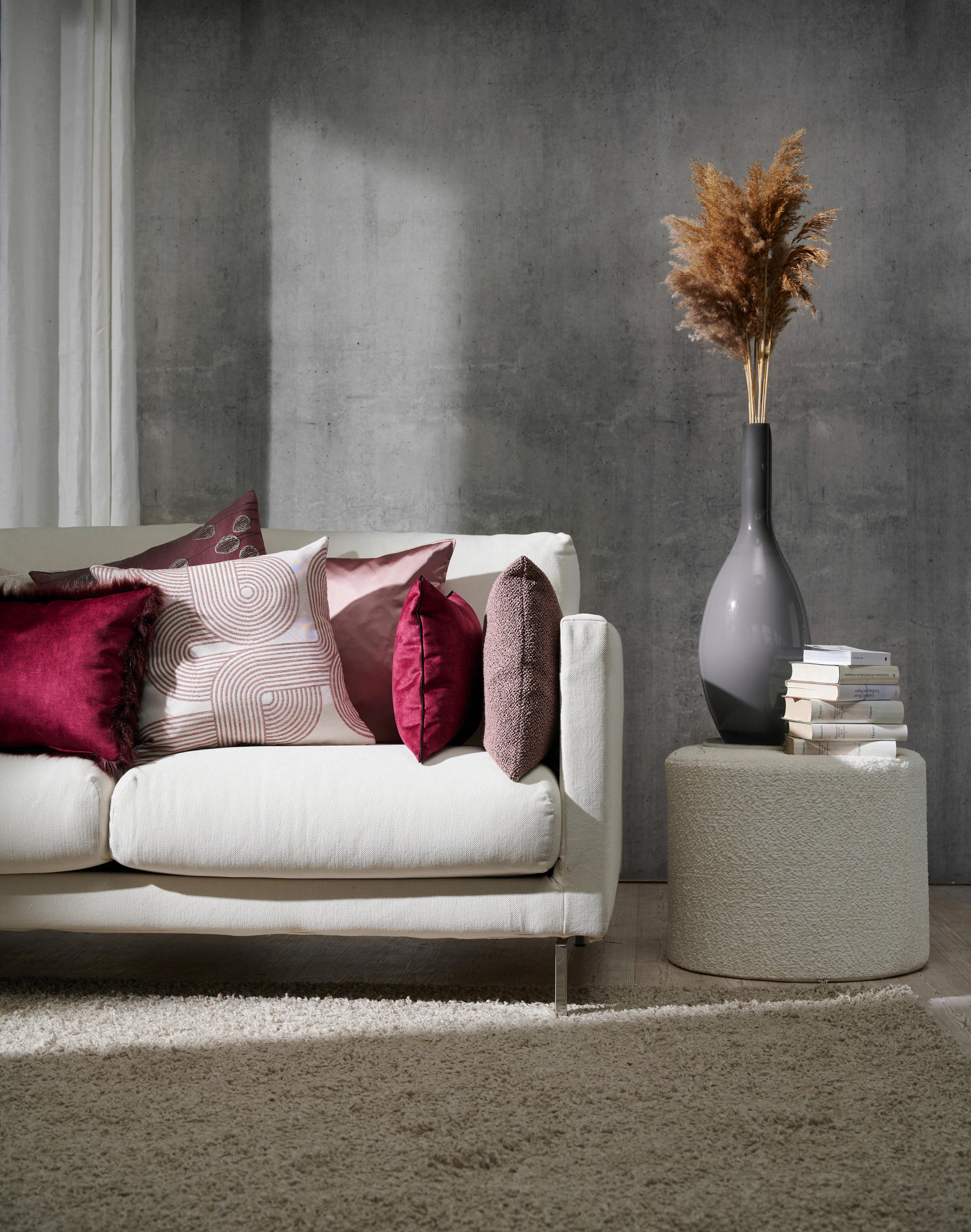 Thumbnail - Apelt Zierkissen, Natur, Rosa, Textil, Graphik, Füllung: Vlies, 46x46 cm, Oeko-Tex® Standard 100, Wohntextilien, Kissen,...