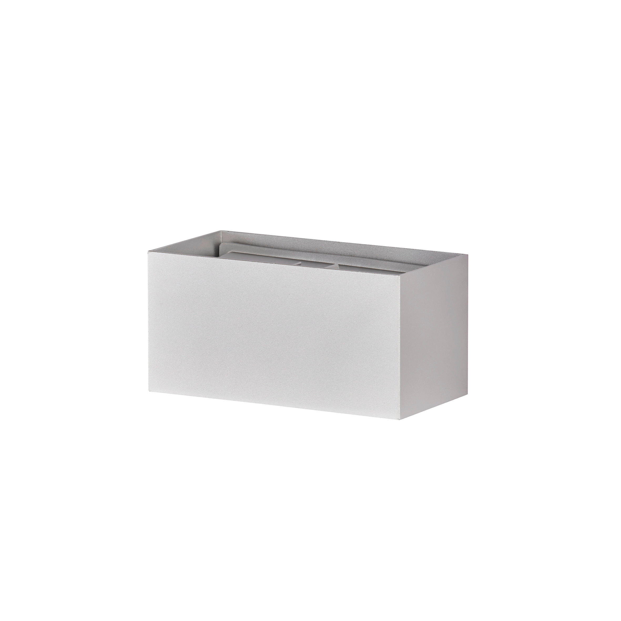 LED-WANDLEUCHTE Wallo 20/10/10 cm   - Silberfarben, Design, Metall (20/10/10cm) - Fischer & Honsel