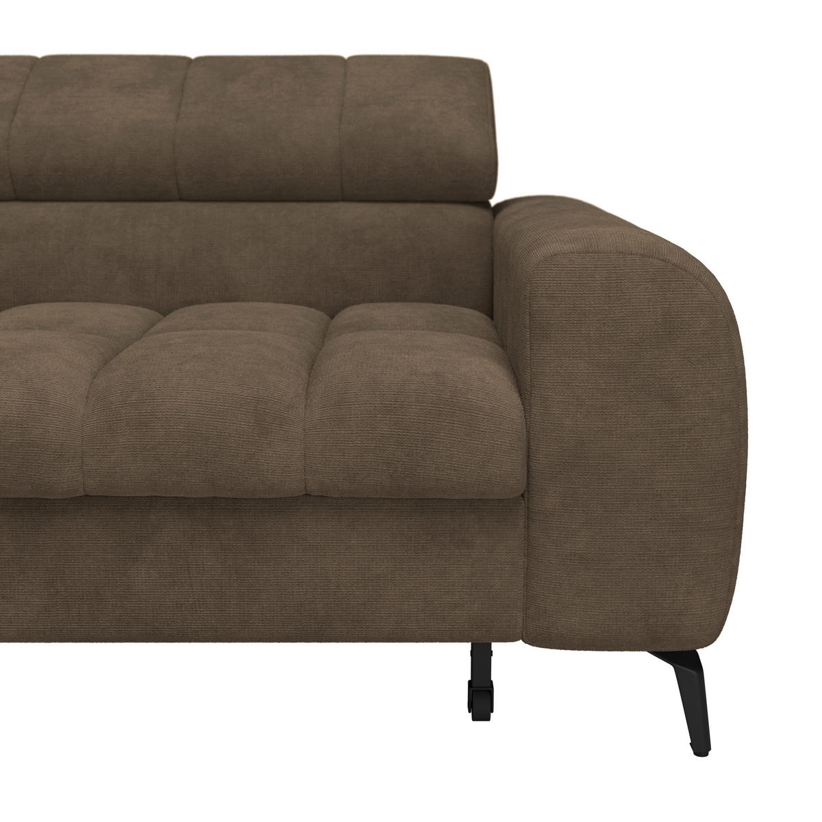 ECKSOFA Braun  - Schwarz/Braun, Trend, Kunststoff/Textil (203/261cm) - Livetastic