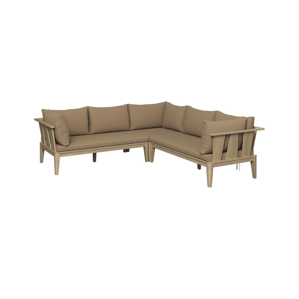 Set Lounge  223/223 cm   - culoare lemn acacia/culoare lemn tec, Natur, plastic/lemn (223/223cm) - Ambia Garden