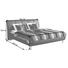 POLSTERBETT 180/200 cm in Anthrazit - Chromfarben/Anthrazit, Design, Textil/Metall (180/200cm) - Carryhome POLSTERBETT 180/200 cm in Anthrazit - Chromfarben/Anthrazit, Design, Textil/Metall (180/200cm) - Carryhome