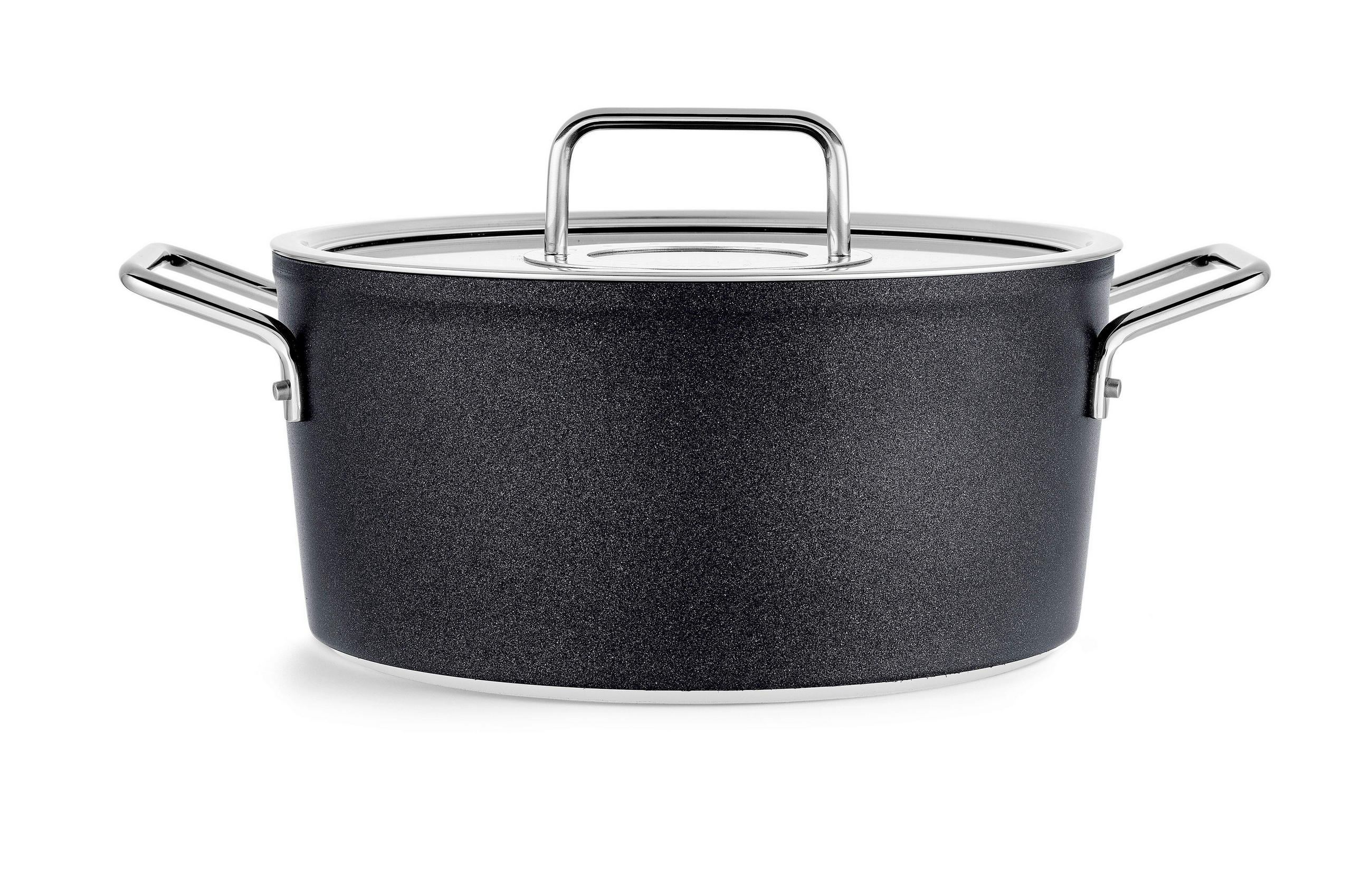 KOCHTOPF ADAMANT 4,9 L  - Schwarz, Basics, Glas/Metall (24cm) - Fissler