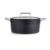HRNEC, hliník, 24 cm  - černá, Basics, kov/sklo (24cm) - Fissler