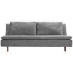 SCHLAFSOFA Flachgewebe Grau  - Eichefarben/Grau, KONVENTIONELL, Holz/Textil (205/85/98cm) - Carryhome