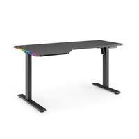 SCHREIBTISCH 140/80/72-110 cm  in Schwarz  - Schwarz, MODERN, Holz/Metall (140/80/72-110cm) - MID.YOU