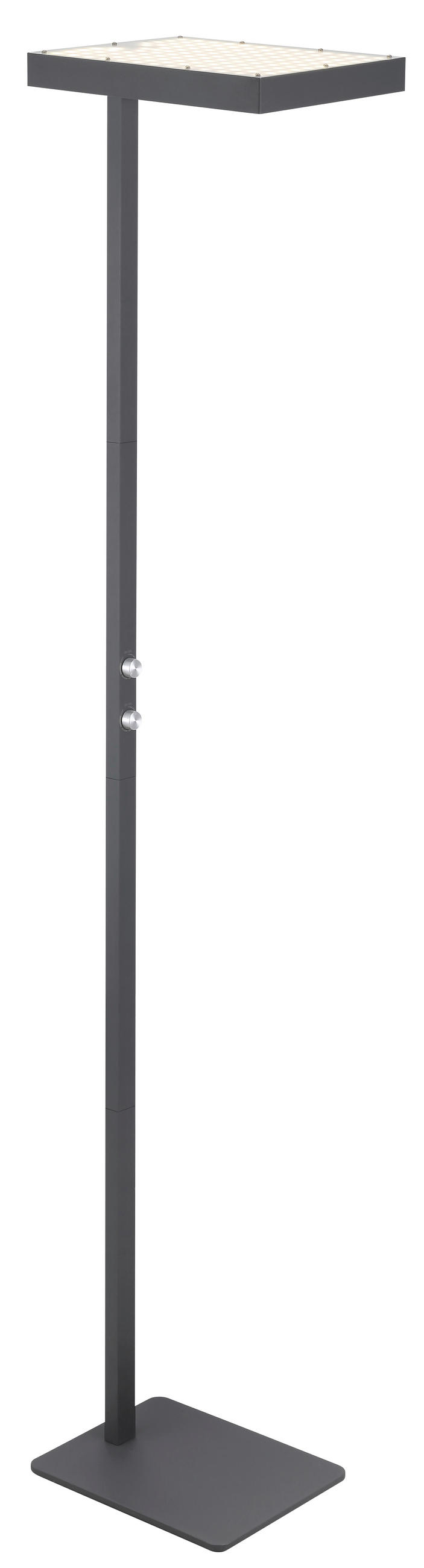 LED-STEHLEUCHTE 40/28/184,8 cm    - Klar/Silberfarben, Design, Kunststoff/Metall (40/28/184,8cm) - Globo