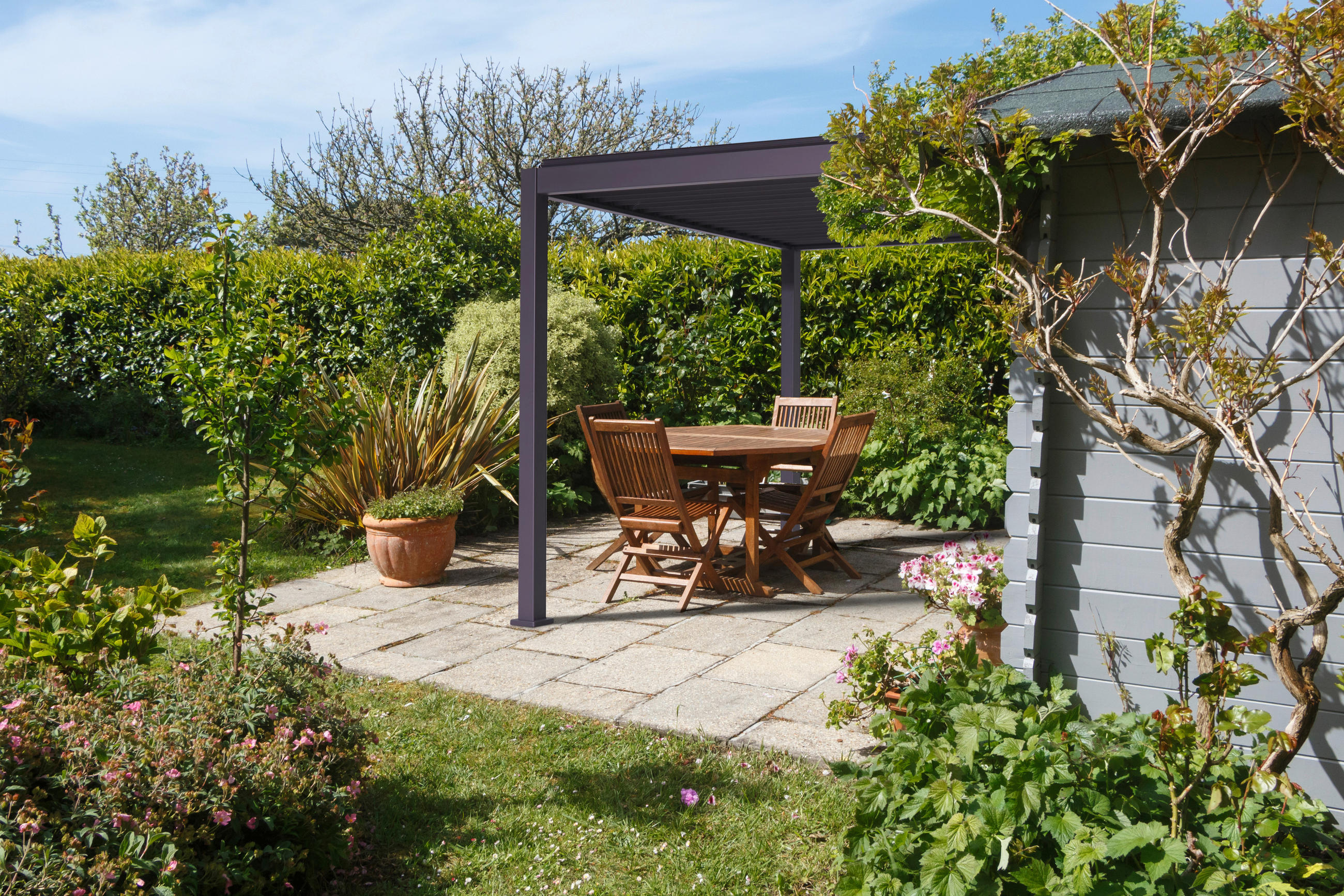 PERGOLA 400/255/300 cm   - Anthrazit, Basics, Metall (400/255/300cm) - WEIDE