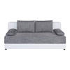 SCHLAFSOFA  mit Schlafen auf Sitzhöhe Lederlook, Webstoff Grau, Weiß  - Schwarz/Weiß, Design, Kunststoff/Textil (200/90/103cm) - P & B