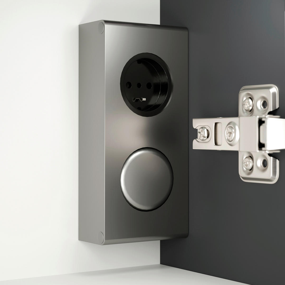 SPIEGELSCHRANK 80/62/17 cm  - Graphitfarben, MODERN, Glas/Holzwerkstoff (80/62/17cm) - MID.YOU