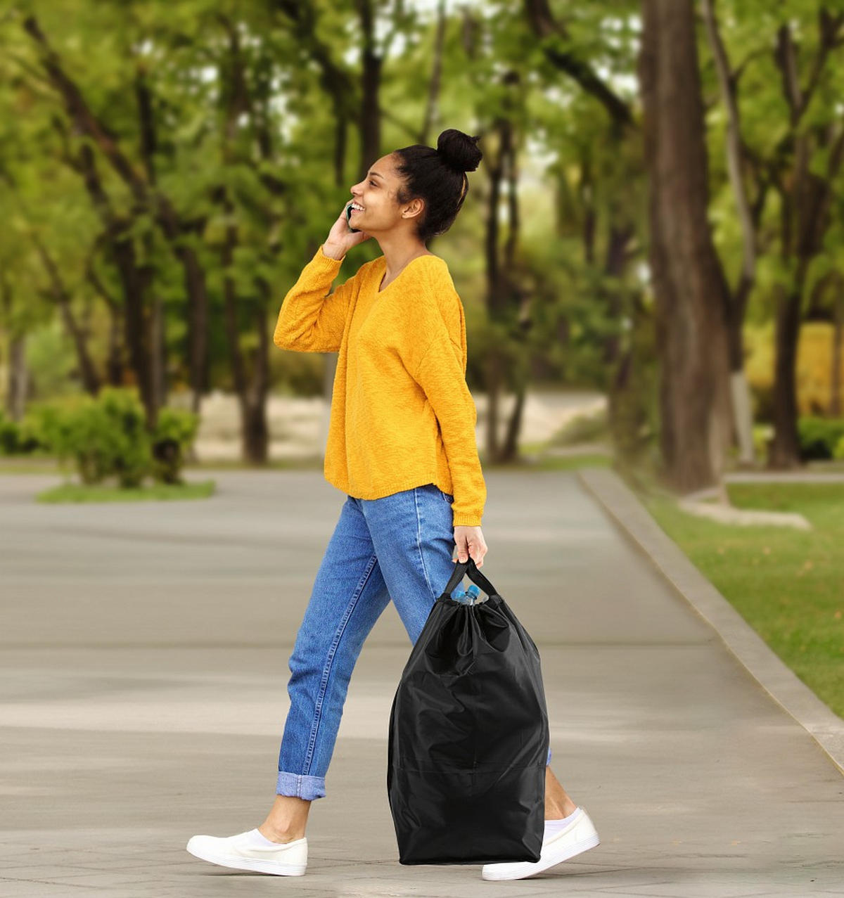 FLASCHENSAMMLER EASYmaxx  - Schwarz, Basics, Naturmaterialien/Kunststoff (40/32,5/72cm) - EASYMAXX