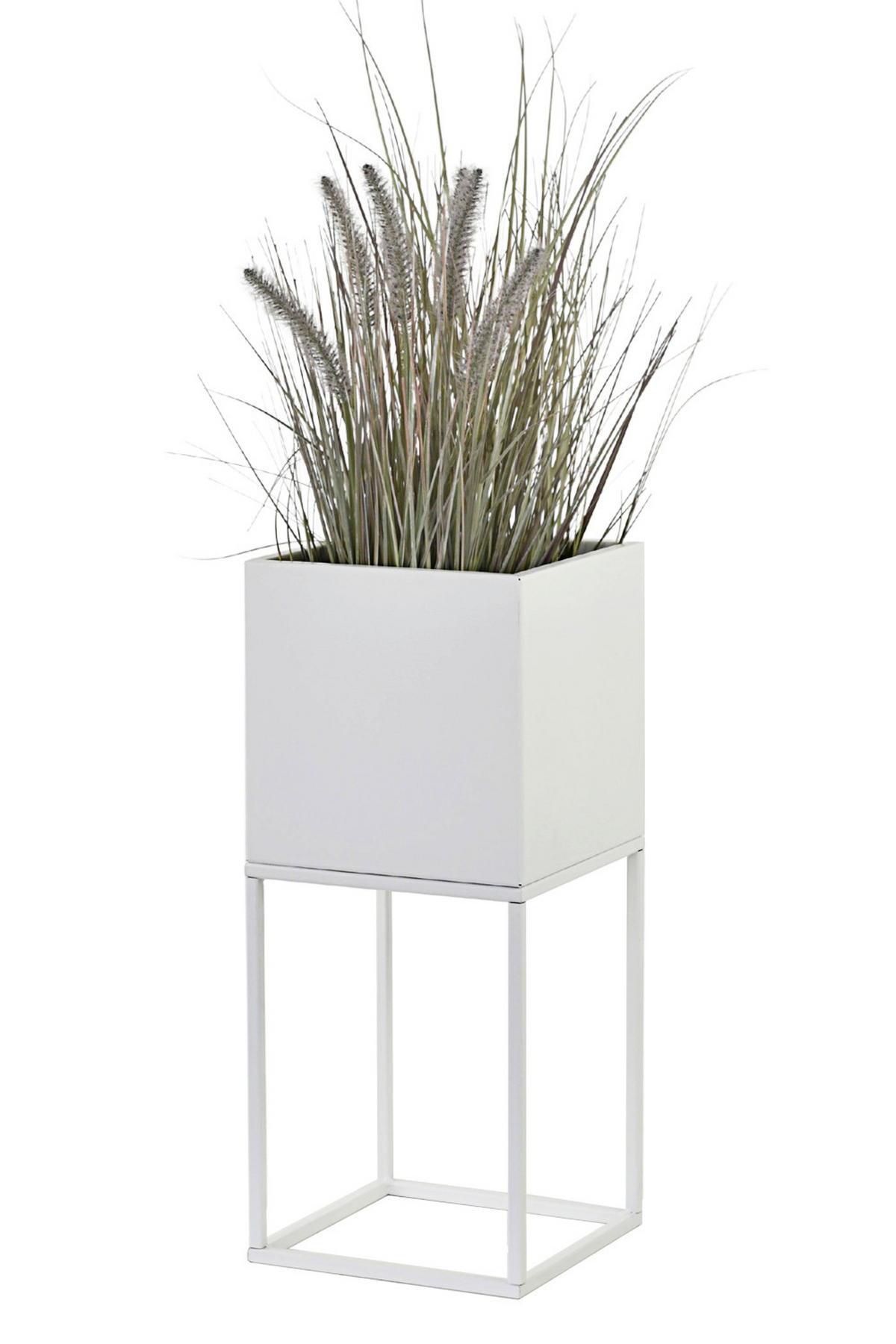 BLUMENSTÄNDER in Metall  - Weiß, Basics, Metall (19/47/19cm)