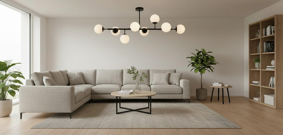 DECKENLEUCHTE    124/40/50 cm  - Weiss, Trend, Glas/Metall (124/40/50cm) - Novel