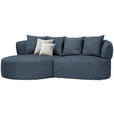ECKSOFA in Chenille Blau  166/235 cm  - Blau/Beige, MODERN, Kunststoff/Textil (166/235cm) - Hom`in