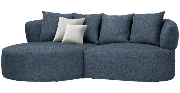 ECKSOFA in Chenille Blau  166/235 cm  - Blau/Beige, MODERN, Kunststoff/Textil (166/235cm) - Hom`in