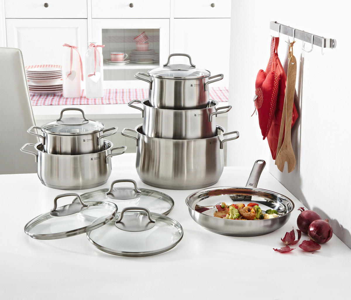 KOCHTOPFSET Brilliant 6-teilig  - Klar/Edelstahlfarben, Basics, Glas/Metall - WMF