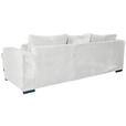 ECKSOFA Hellgrau Cord - Hellgrau/Schwarz, KONVENTIONELL, Textil/Metall (258/168cm) - Carryhome