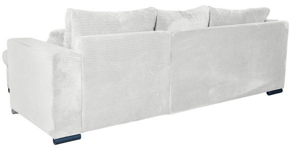 ECKSOFA Hellgrau Cord - Hellgrau/Schwarz, KONVENTIONELL, Textil/Metall (258/168cm) - Carryhome