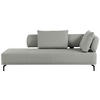 RÉCAMIERE in Flachgewebe Weiss, Hellgrau  - Weiss/Hellgrau, Design, Textil/Metall (227/89/101cm) - Dieter Knoll