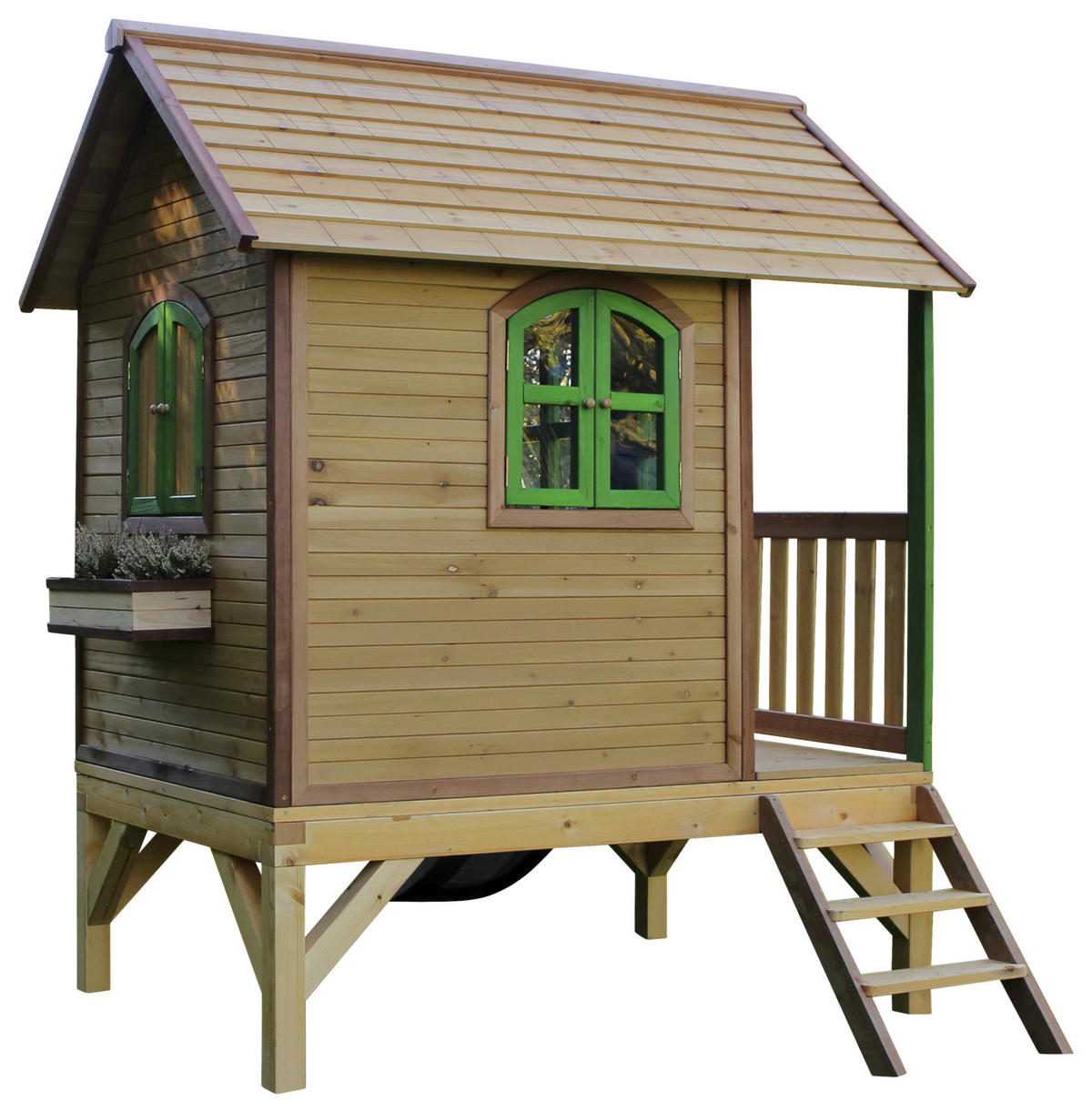 SPIELHAUS 287/231/191 cm  - Rot/Braun, KONVENTIONELL, Holz (287/231/191cm) - Ambia Garden