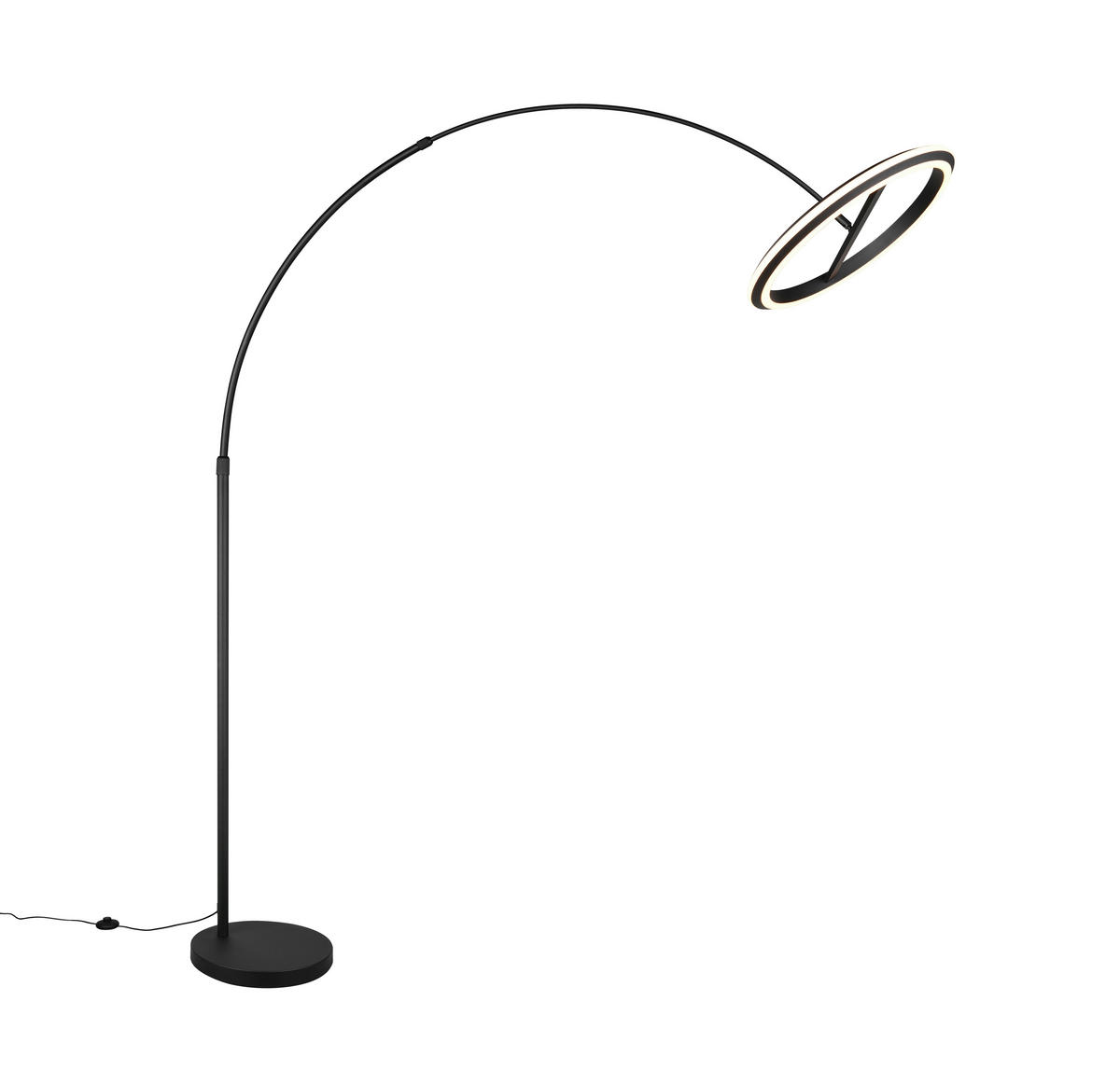LED-STEHLEUCHTE Amador 45/205 cm   - Schwarz, Design, Metall (45/205cm) - Trio Leuchten