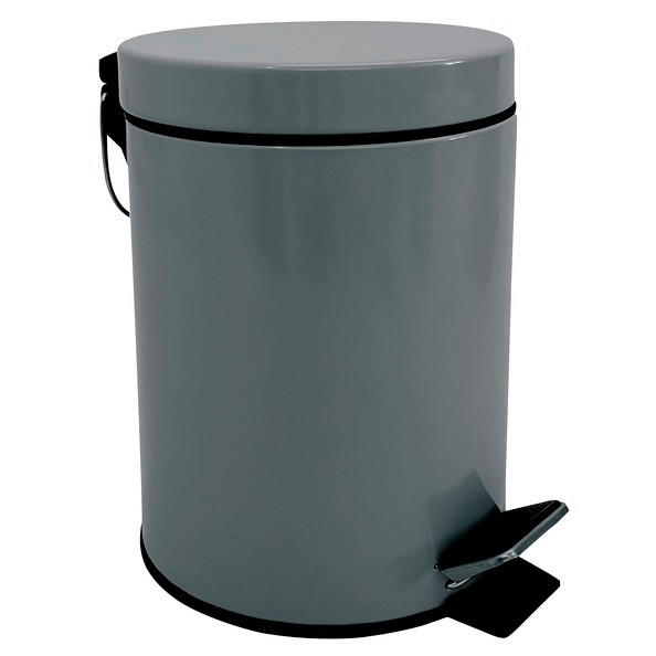 TRETEIMER 3 l  Metall  - Dunkelgrau/Schwarz, Basics, Kunststoff/Metall (17/25cm)
