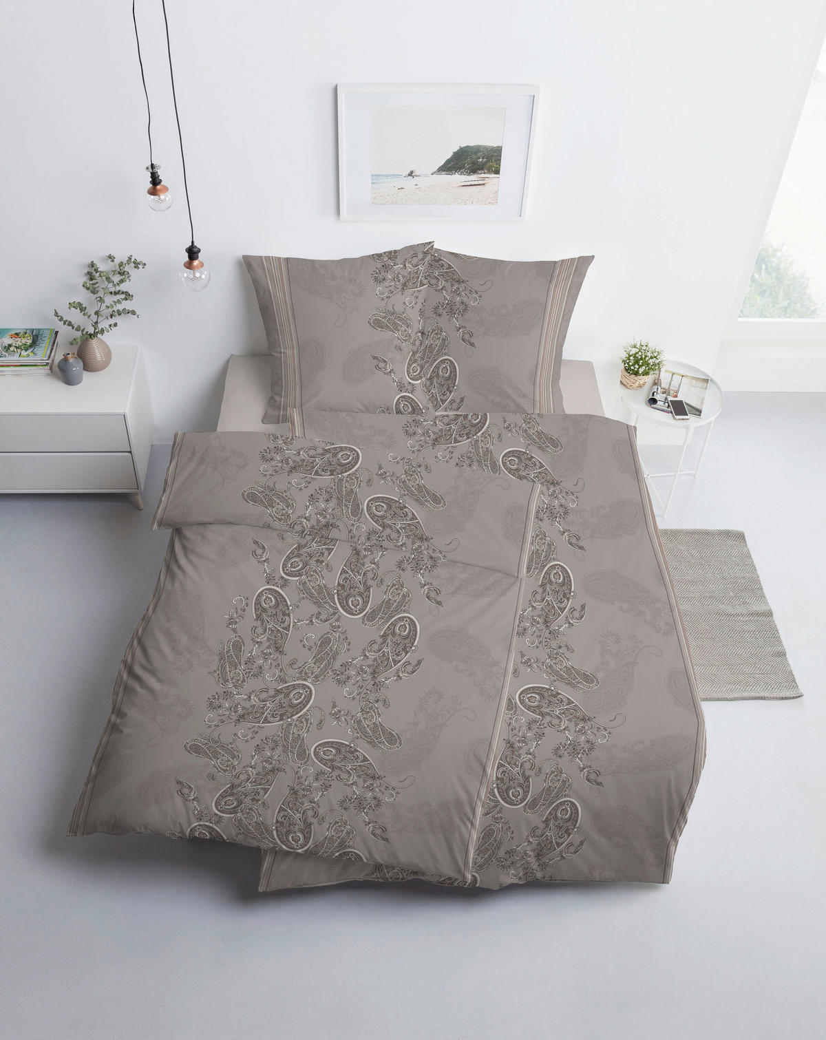 BETTWÄSCHE RAYA Interlock-Jersey 135/200 cm  - Taupe, Design, Textil (135/200cm) - Estella