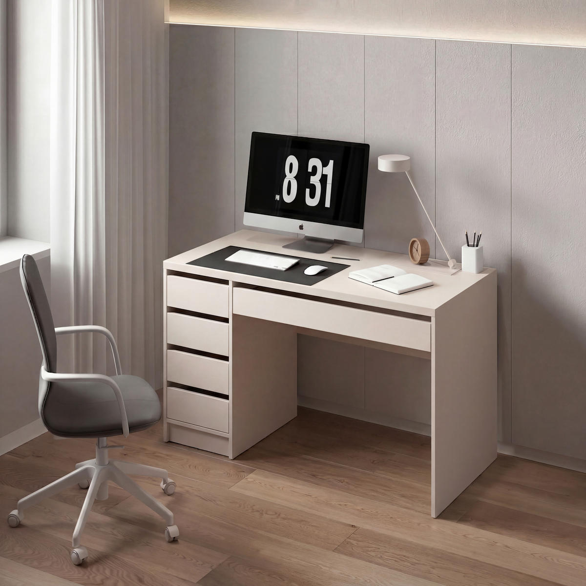 SCHREIBTISCH 120/55/77,6 cm Kaschmir  - Kaschmir, MODERN, Holzwerkstoff (120/55/77,6cm) - Livetastic