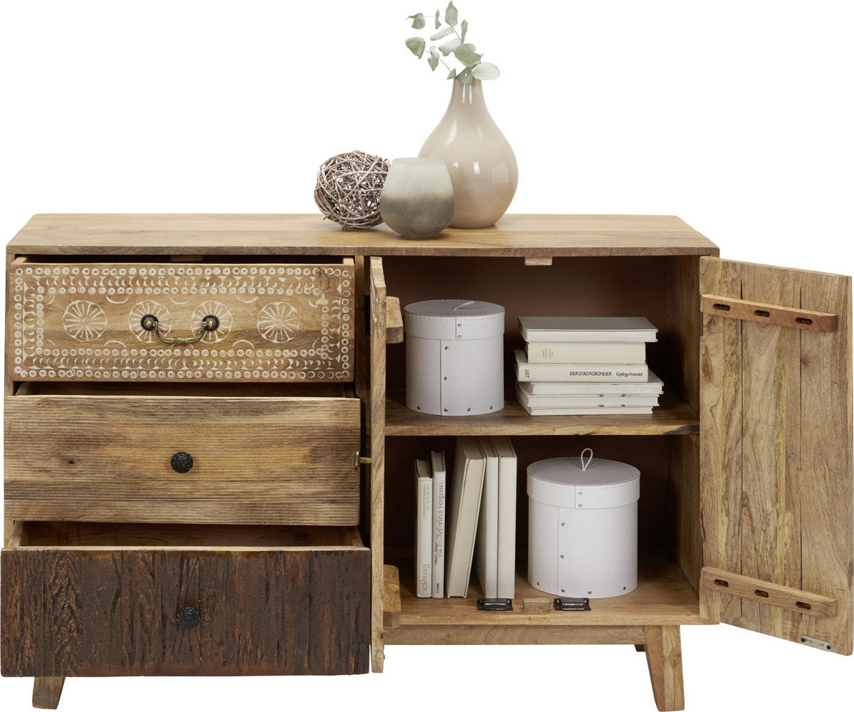 KOMMODE  in 115/80/35 cm  - Naturfarben/Braun, Trend, Holz/Metall (115/80/35cm) - Landscape