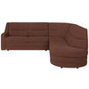 ECKSOFA in Flachgewebe Braun  251/285 cm  - Schwarz/Braun, KONVENTIONELL, Kunststoff/Textil (251/285cm) - Sedda