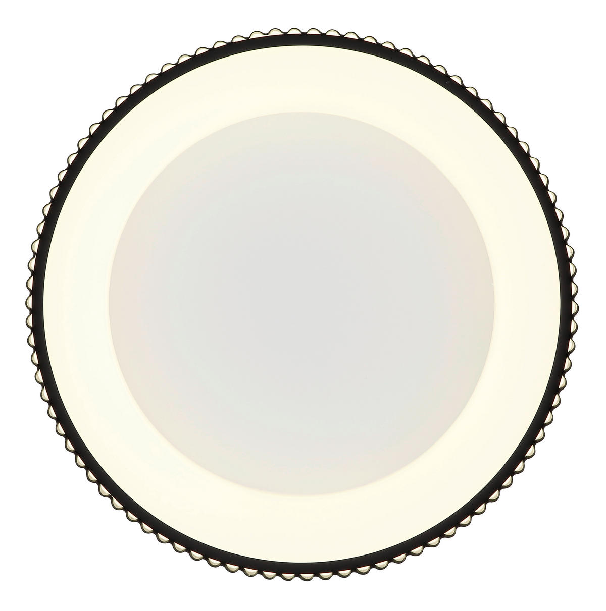 LED-DECKENLEUCHTE 46/13 cm   - Schwarz/Weiß, Basics, Kunststoff/Metall (46/13cm) - Globo