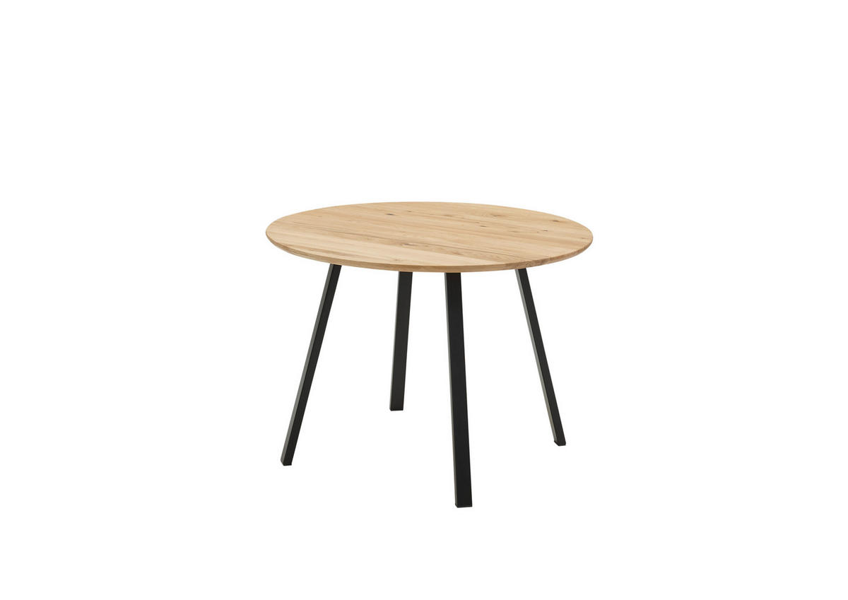 STOL ZA BLAGOVAONICU  boje hrasta  drvo      - boje hrasta/crna, Moderno, drvo/metal (110/110/75cm) - MID.YOU