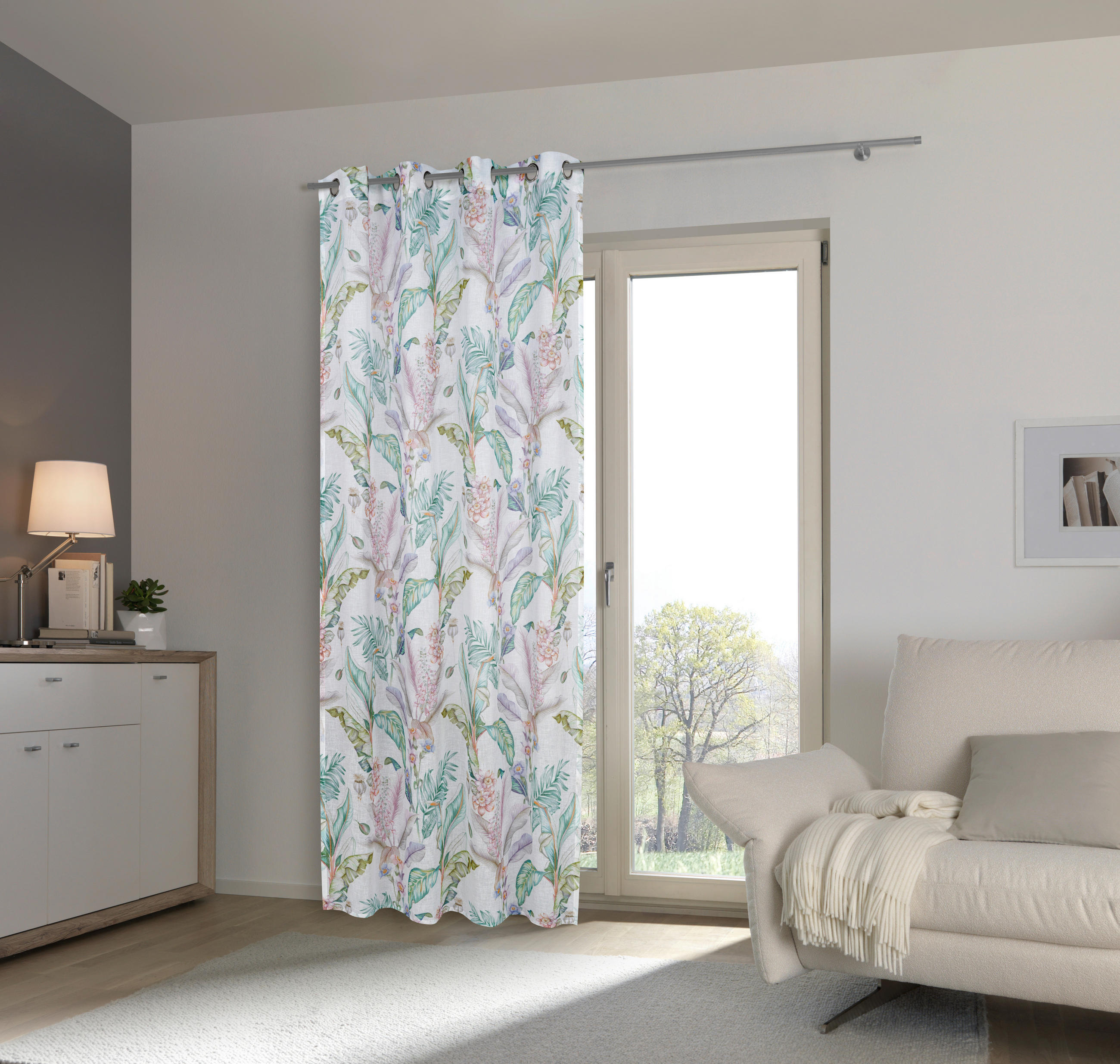 ZÁVĚS S OČKY, neprůsvitné, 140/245 cm - vícebarevná, Design, textil (140/245cm) - Esposa
