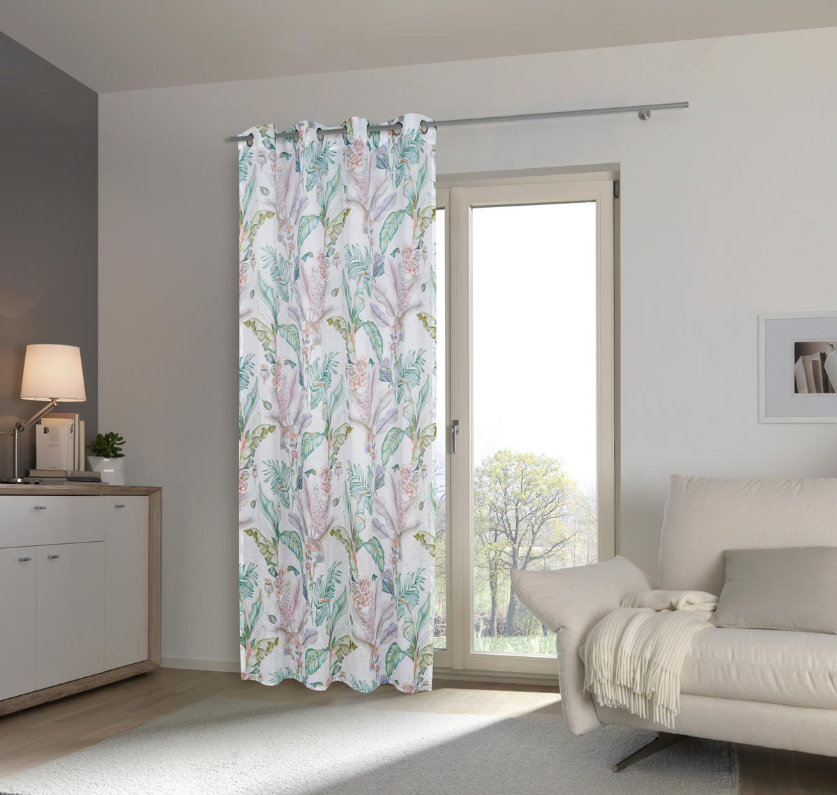 ZÁVĚS S OČKY, neprůsvitné, 140/245 cm - vícebarevná, Design, textil (140/245cm) - Esposa