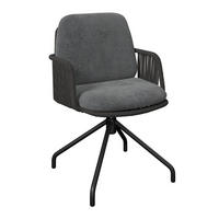 GARTENSESSEL Metall, Textil Anthrazit, Grau, Dunkelgrau  - Dunkelgrau/Anthrazit, Modern, Textil/Metall (58/82/62cm) - Dieter Knoll