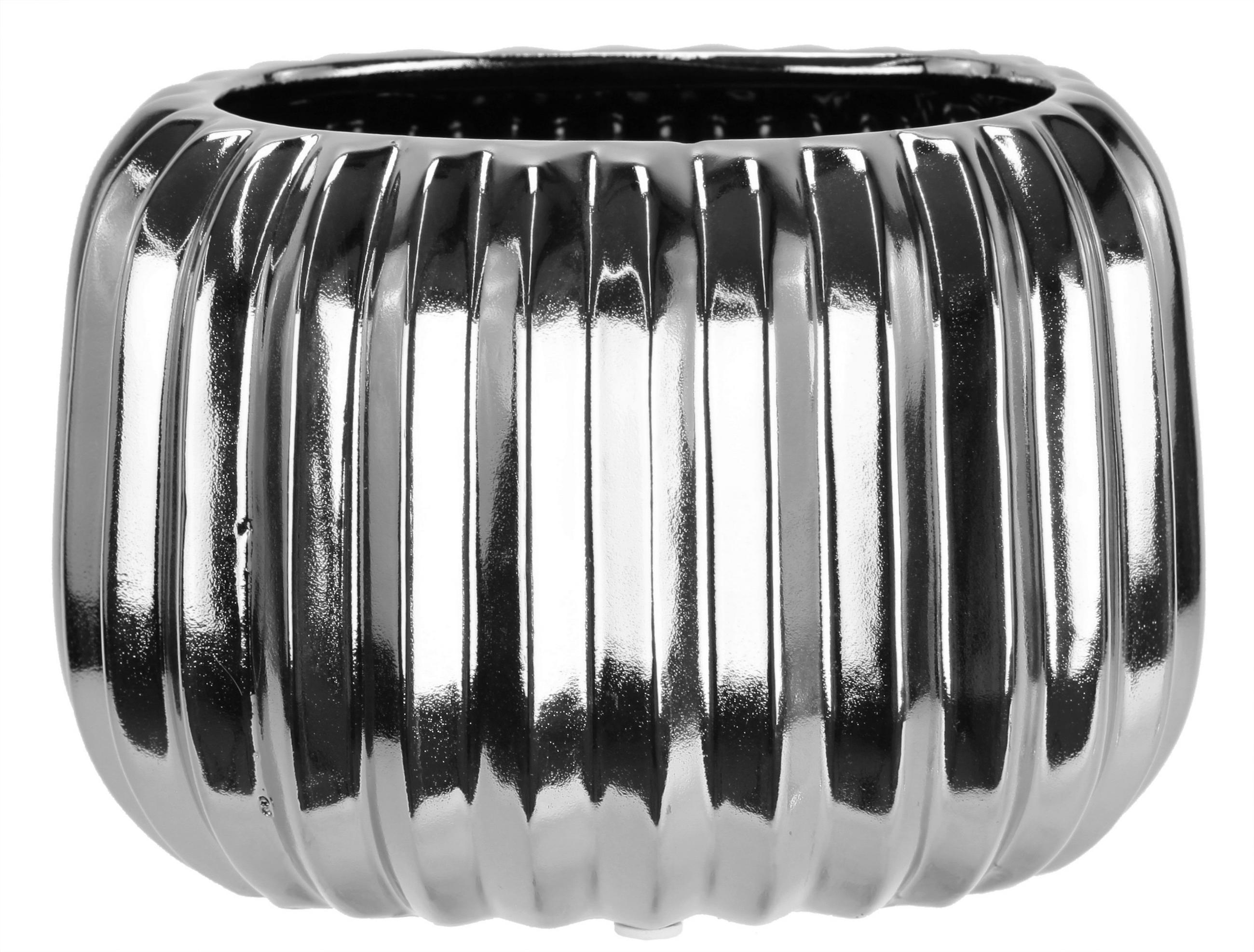 DEKOVASE  - Silberfarben, Basics (17/12/13cm)