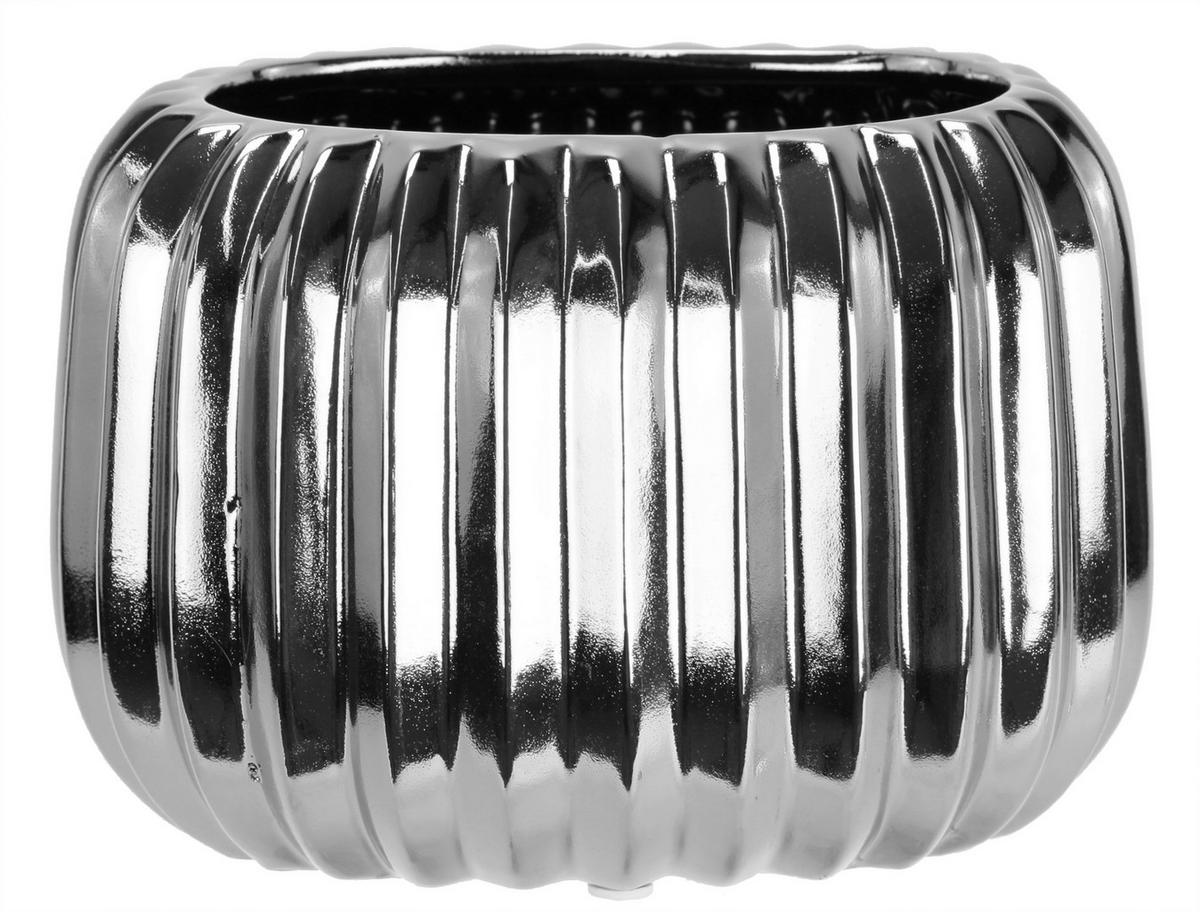 DEKOVASE  - Silberfarben, Basics (17/12/13cm)