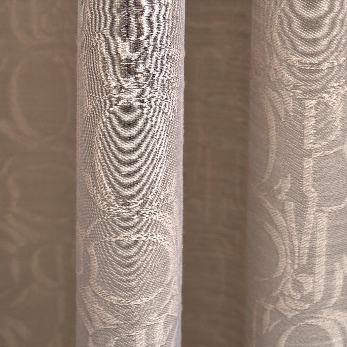 HOTOVÝ ZÁVĚS, průhledné, 130/250 cm - šedobéžová, Basics, textil (130/250cm) - Joop!