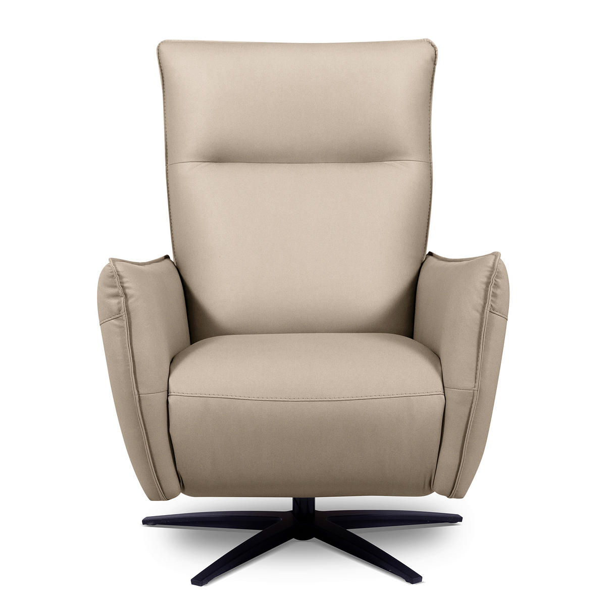 RELAXSESSEL Textil Taupe  - Taupe/Schwarz, Design, Textil/Metall (77/107/88cm) - Livetastic