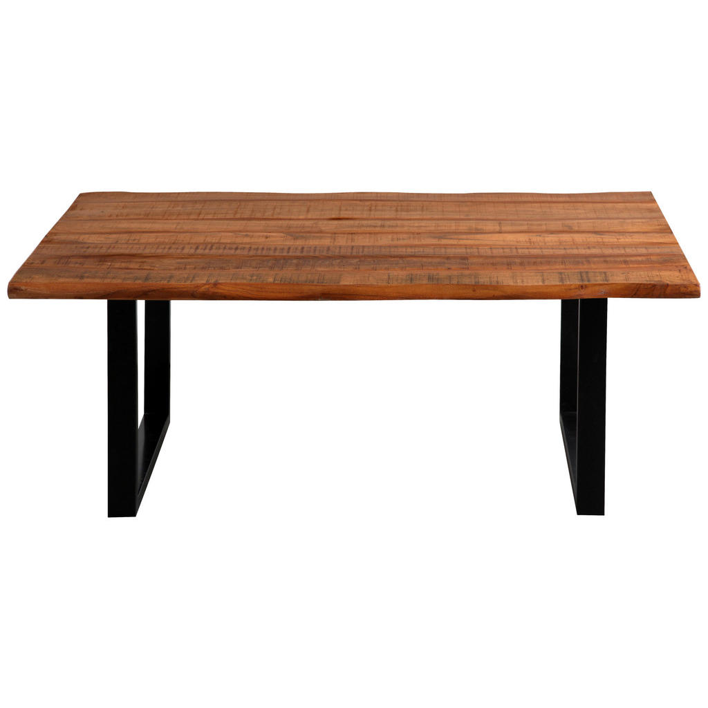 Thumbnail - Landscape Couchtisch, Schwarz, Akazie, Holz, Metall, Akazie, Hartholz, Holz, U-Form, 70x45x118 cm, einfacher Aufbau, Woh...