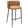 BARHOCKER Braun, Gelb, Schwarz Stoffauswahl  - Gelb/Schwarz, Design, Textil/Metall (53/100/48cm) - Kare-Design