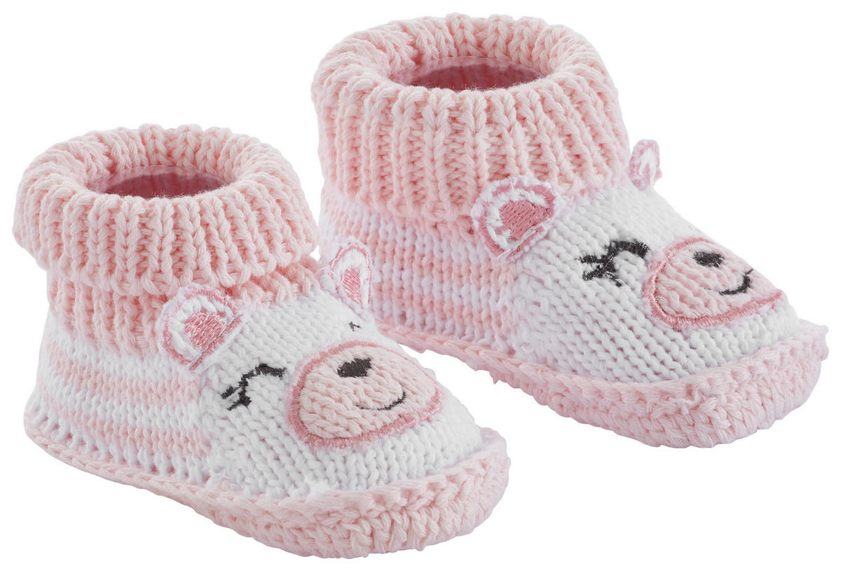 SKOR - vit/rosa, Basics, textil (0-3 Mnull) - My Baby Lou
