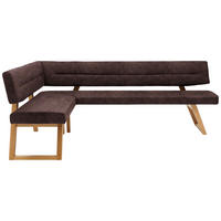 ECKBANK 155/235 cm  in Braun  - Eichefarben/Braun, KONVENTIONELL, Holz/Textil (155/235cm) - Dieter Knoll