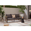 LOUNGESOFA  - Anthrazit/Teakfarben, MODERN, Holz/Metall (190/75.5/73cm) - Ambia Garden