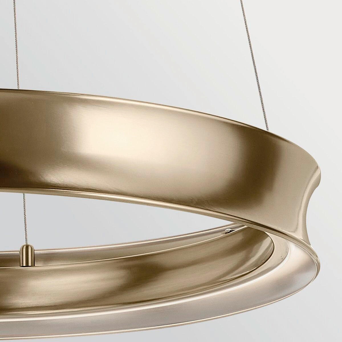 LED-HÄNGELEUCHTE Kichler 95/74,8 cm  - Champagner, Design, Metall (95/74,8cm) - Elstead Lighting