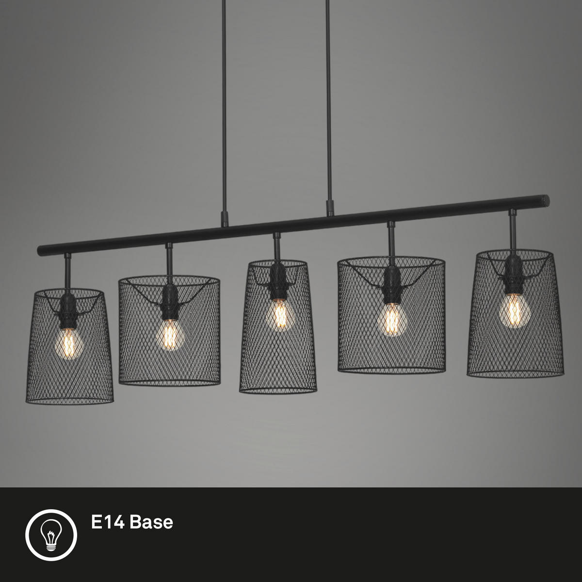 SVJETILJKA VISEĆA        - crna, Trend, metal (96/120cm)