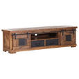 LOWBOARD in 180/50/45 cm - Schwarz/Naturfarben, LIFESTYLE, Holz/Metall (180/50/45cm) - Landscape