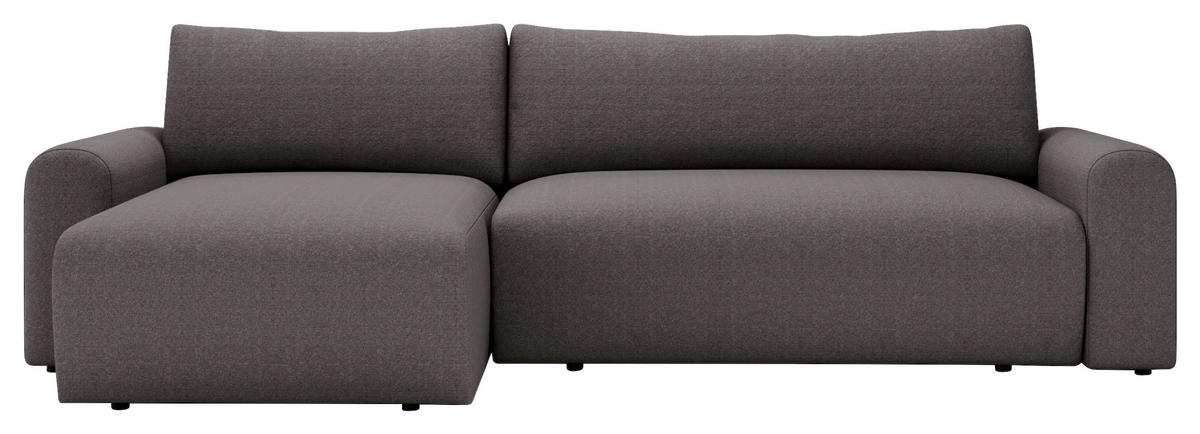 ECKSOFA Anthrazit  - Anthrazit/Creme, Design, Kunststoff/Textil (246/150cm) - Livetastic