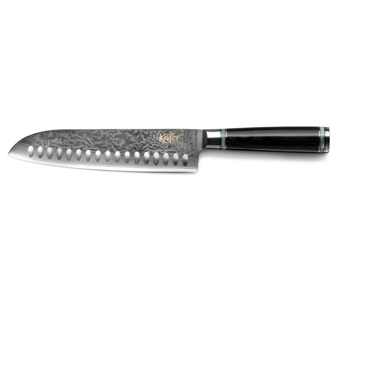 SANTOKU NOŽ          20.5 cm    - boje oplemenjenog čelika/crna, Basics, drvo/metal (20.5cm) - Käfer