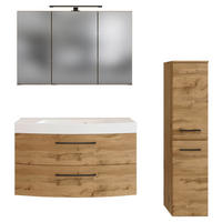BADEZIMMER 130 cm  - Weiss/Eichefarben, Modern, Keramik/Holzwerkstoff (130cm) - Held