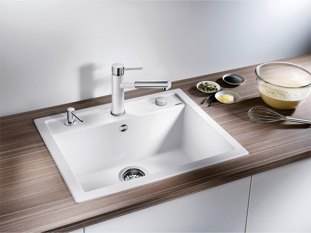 SPÜLE 525783  - Schwarz, Basics, Stein (61,5/19,0/51,0cm) - Blanco